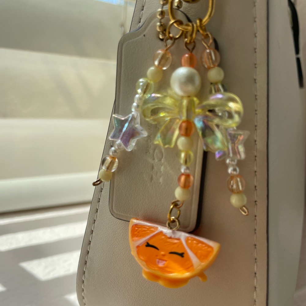 Shopkins handmade orange keychain